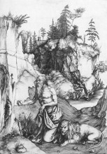 Копия картины "св. иероним в пустыне" художника "дюрер альбрехт"