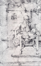 Копия картины "св. иероним в своей келье (без кардинальской мантии)" художника "дюрер альбрехт"