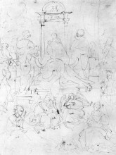 Копия картины "этюд святых и ангелов" художника "дюрер альбрехт"