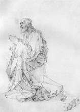 Репродукция картины "этюд христа на масличной горе" художника "дюрер альбрехт"