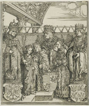 Копия картины "конгресс и двойной обручение в вене, с триумфальной арки максимилиана i" художника "дюрер альбрехт"
