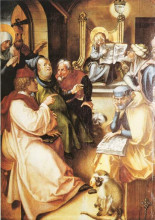 Копия картины "двенадцатилетний иисус в храме" художника "дюрер альбрехт"