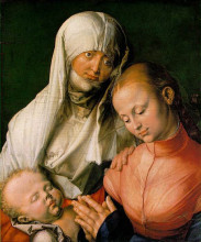 Картина "дева мария с младенцем и св. анной" художника "дюрер альбрехт"