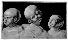 Репродукция картины "три детские головы" художника "дюрер альбрехт"