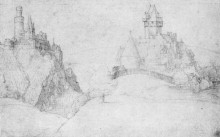 Репродукция картины "два замка" художника "дюрер альбрехт"