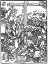 Репродукция картины "оплакивание христа " художника "дюрер альбрехт"