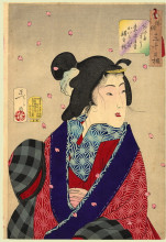 Картина "looking eager to meet someone - the appearance of a courtesan of the kaei period" художника "ёситоси цукиока"