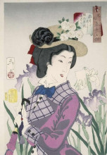 Картина "a married woman in the meiji period" художника "ёситоси цукиока"