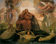 Копия картины "po&#232;me de l&#39;&#226;me 1: g&#233;n&#233;ration divine" художника "жанмо луи"