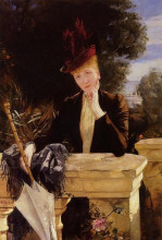 Репродукция картины "portrait of marie clotilde de faret, comtesse de fournes" художника "жерве анри"