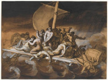 Репродукция картины "scene&#160;of&#160;cannibalism for the raft of the medusa" художника "жерико теодор"