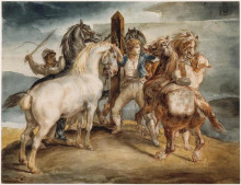 Копия картины "the&#160;horse market" художника "жерико теодор"