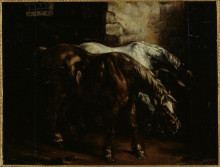 Копия картины "two&#160;post-horses" художника "жерико теодор"