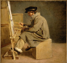 Копия картины "young painter at his easel" художника "жерико теодор"
