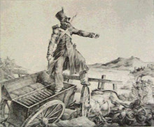 Репродукция картины "artillery&#160;caisson" художника "жерико теодор"