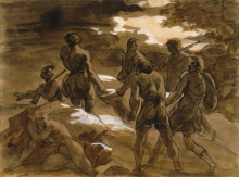 Репродукция картины "the&#160;murderers carry the&#160;body of fualdes" художника "жерико теодор"