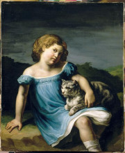 Репродукция картины "portrait of louise vernet as a child" художника "жерико теодор"