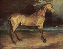 Картина "horse&#160;in the&#160;storm" художника "жерико теодор"