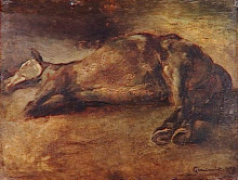Копия картины "study&#160;for&#160;dead horse" художника "жерико теодор"