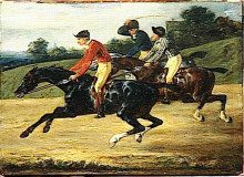Картина "the horse race" художника "жерико теодор"