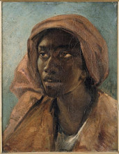 Копия картины "a young negro woman" художника "жерико теодор"