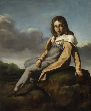 Репродукция картины "alfred dedreux as a child" художника "жерико теодор"