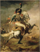 Картина "офицер конных егерей императорской гвардии, идущий в атаку" художника "жерико теодор"