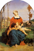 Копия картины "the virgin the infant jesus and st. john" художника "жером жан-леон"