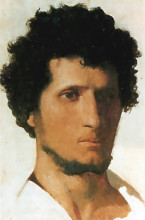 Картина "head of a peasant of the roman campagna" художника "жером жан-леон"