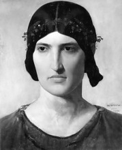 Копия картины "portrait of a roman woman" художника "жером жан-леон"