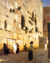 Репродукция картины "solomon&#39;s wall, jerusalem" художника "жером жан-леон"
