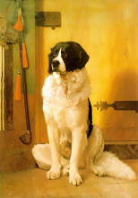 Копия картины "study of a dog" художника "жером жан-леон"