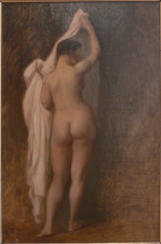Копия картины "nude from behind (study for king candaule)" художника "жером жан-леон"