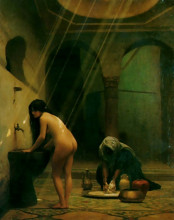 Копия картины "the moorish bath" художника "жером жан-леон"