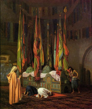 Копия картины "the shrine of imam hussein" художника "жером жан-леон"