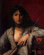 Репродукция картины "veiled circassian lady" художника "жером жан-леон"