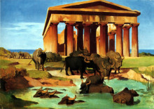 Картина "view of paestum" художника "жером жан-леон"