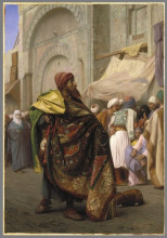 Репродукция картины "the carpet merchant of cairo" художника "жером жан-леон"