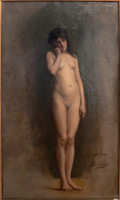 Репродукция картины "nude girl" художника "жером жан-леон"