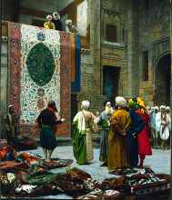 Копия картины "the carpet merchant" художника "жером жан-леон"