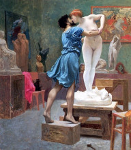 Копия картины "пигмалион и галатея" художника "жером жан-леон"