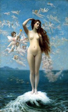 Картина "the birth of venus" художника "жером жан-леон"