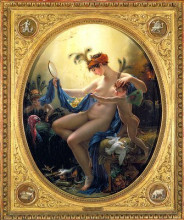 Копия картины "mademoiselle lange as dana&#235;" художника "жироде-триозон анн-луи"