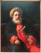 Копия картины "portrait of the katchef dahouth, christian mameluke" художника "жироде-триозон анн-луи"