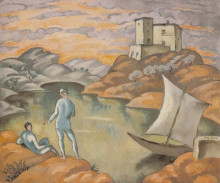 Копия картины "landscape with seafarers" художника "зак евгений савельевич"