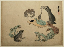 Картина "frogs" художника "зешин шибата"