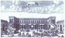 Копия картины "view of the gagarin&#39;s moscow mansion from the courtyard" художника "зубов алексей"