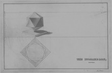 Репродукция картины "drawing the icosahedron" художника "икинс томас"