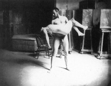 Копия картины "thomas eakins carrying a woman" художника "икинс томас"