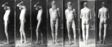 Репродукция картины "portrait of an old man in the nude" художника "икинс томас"